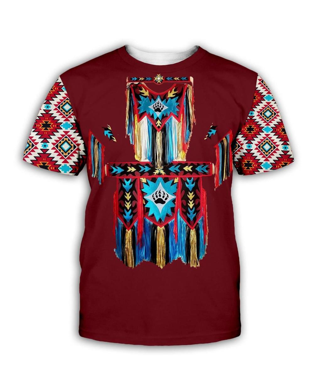 T-shirt Bohemia Style 3D Printed National Art Style T Shirt Unisex Streetwear Casual T-shirt VG06 front-1