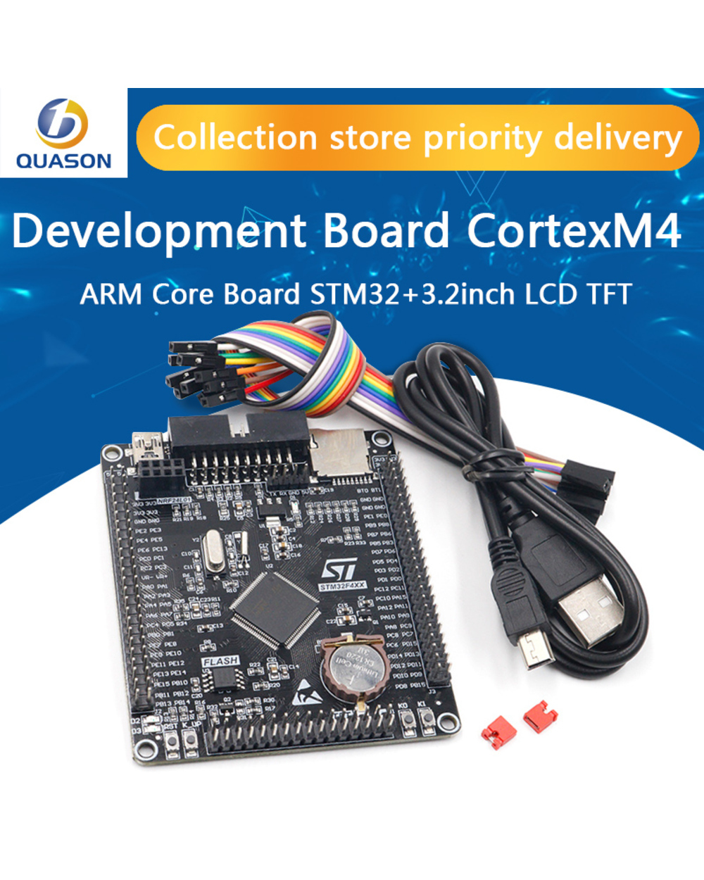 Stm32f407vet6 Development Board Cortexm4 Stm32 Minimum System Learning Board Arm Core Board +3.2 Inch Lcd Tft With Touc front-0