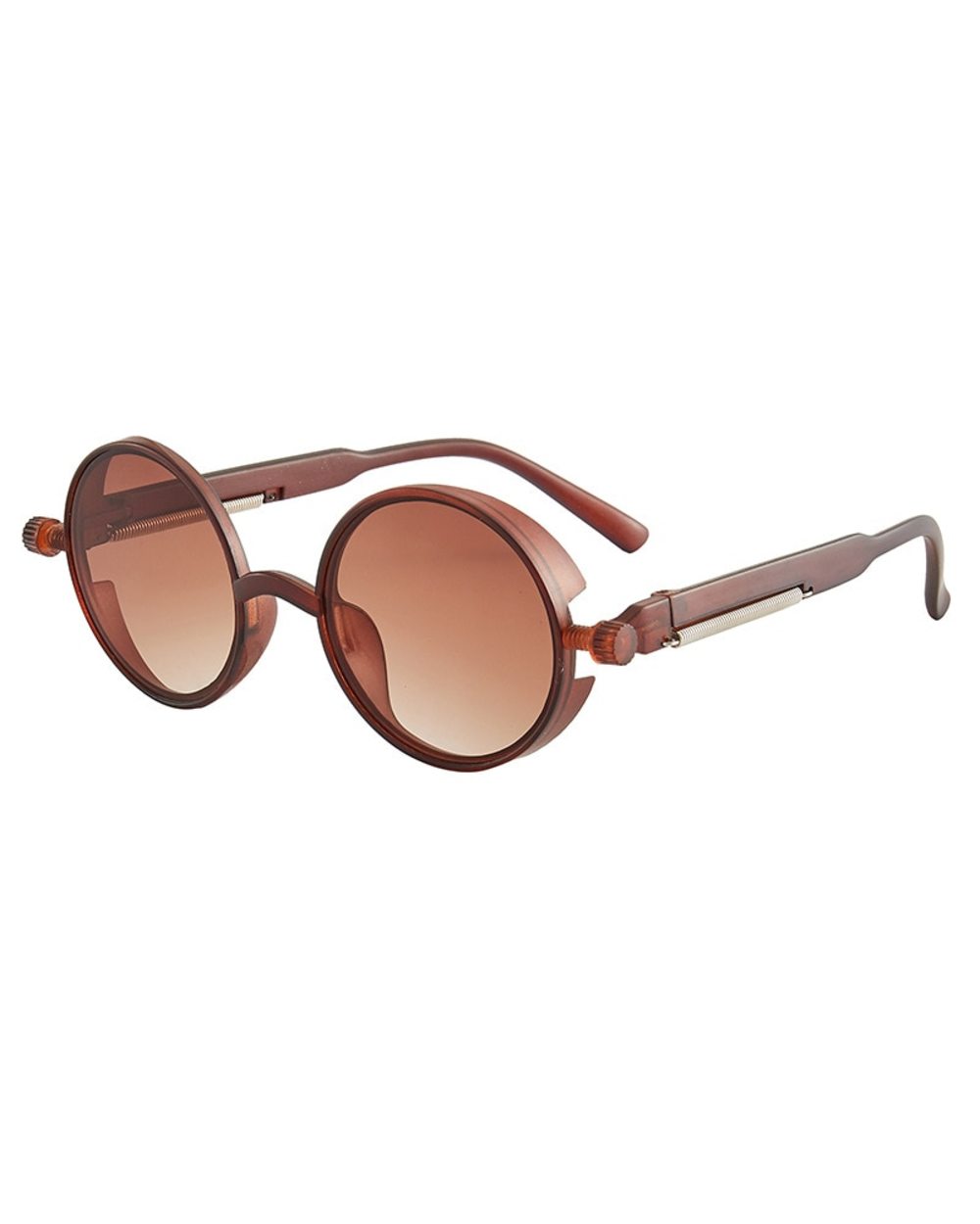 Classic Gothic Steampunk Sunglasses Luxury Brand Designer High Quality Men And Women Retro Round Pc Frame Sunglasses front-5