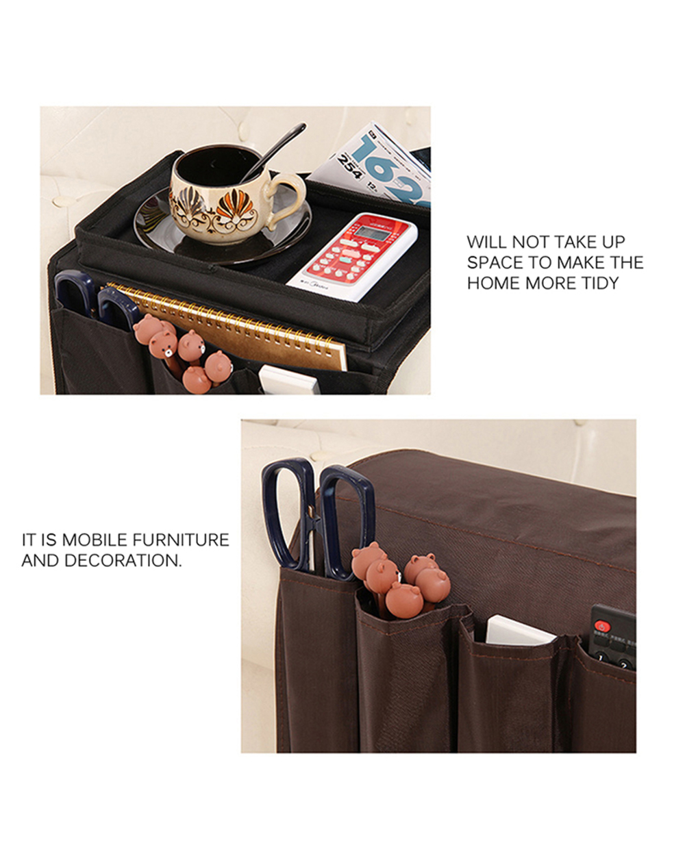 Sofa Armrest Tray With Organiser Hot Sale 50 OFF