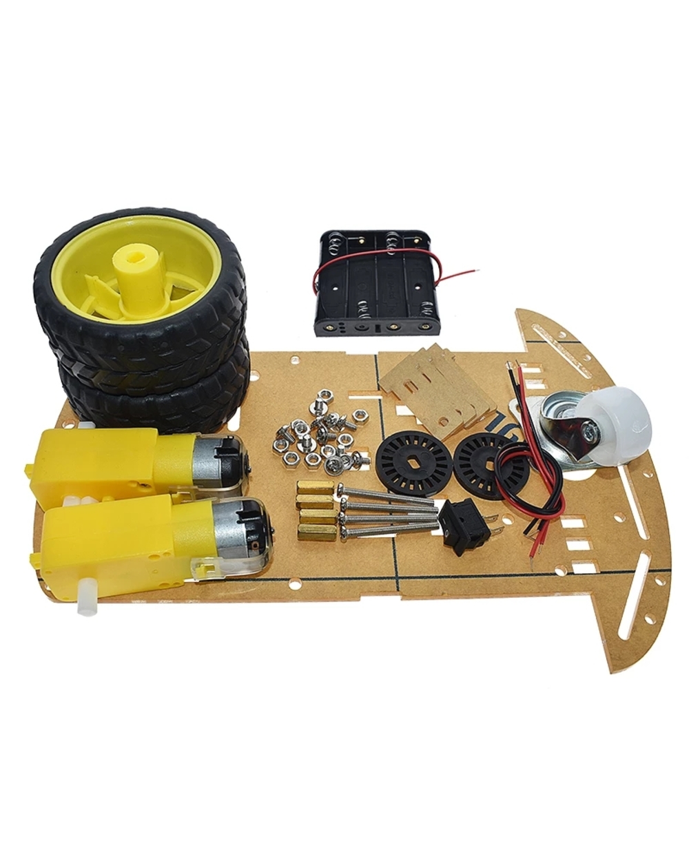 New Avoidance Tracking Motor Smart Robot Car Chassis Kit Speed Encoder Battery Box 2Wd Ultrasonic Module For Arduino Un front-4