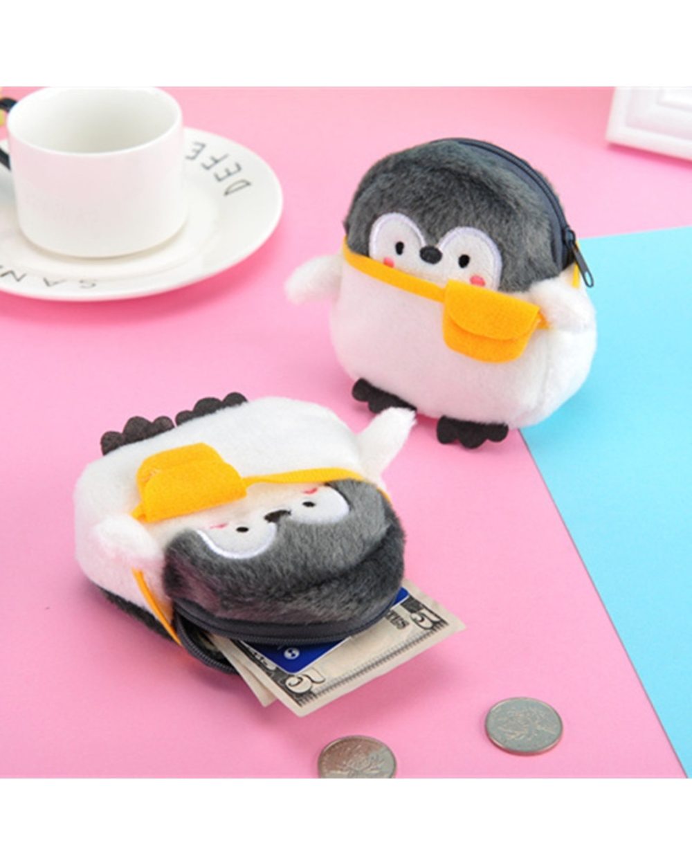 Soft Mini Cute Little Penguin Coin Purse front-0