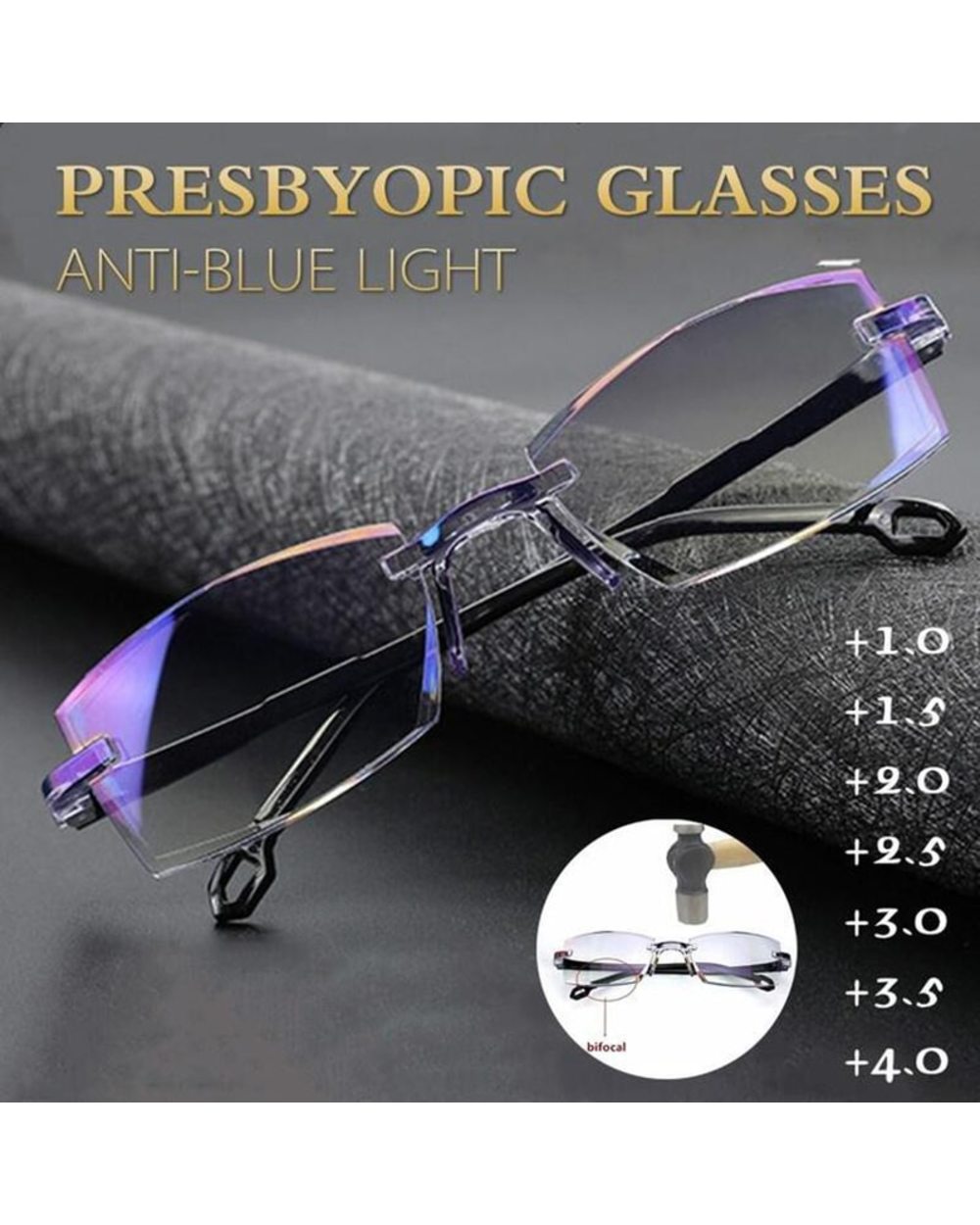 Lightweight Anti-Blue Progressive Glasses front-0