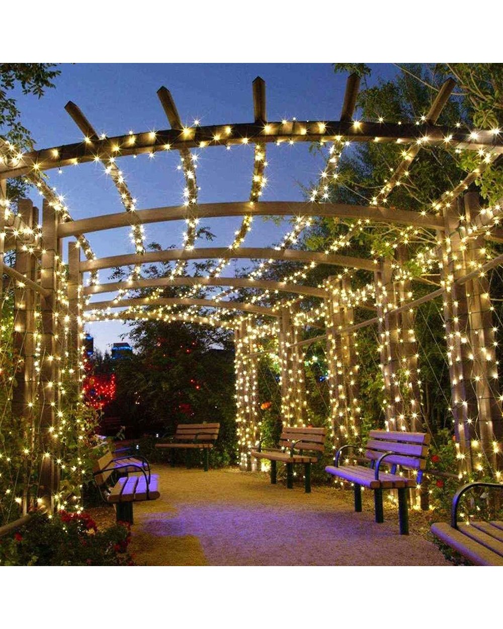 Outdoors Solar String Light 300LED 8 Modes Solar Lamp Waterproof for Gardens Wedding Party Christmas Tree Homes front-3