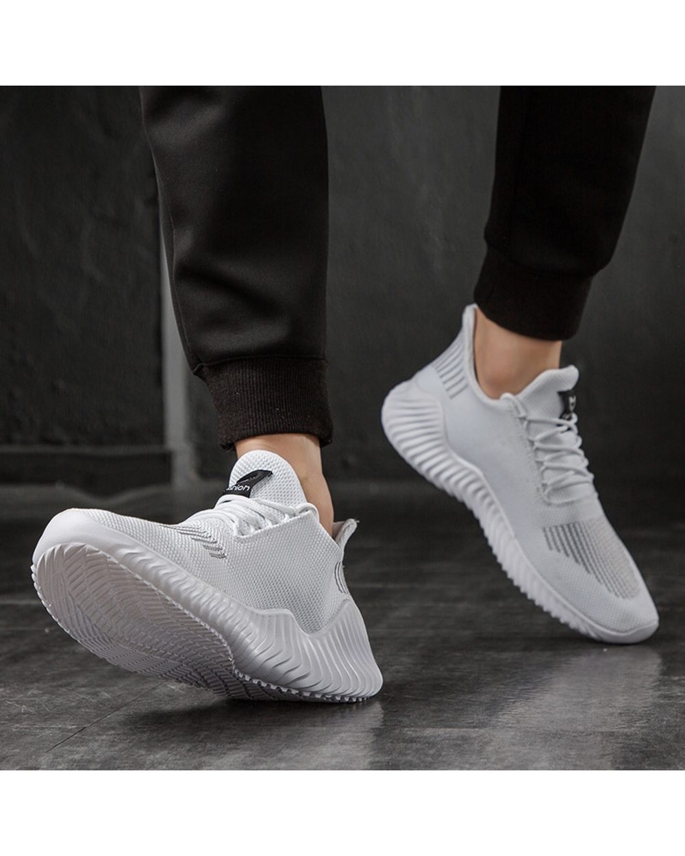 Shoes Men High Quality Male Sneakers Breathable White Fashion Gym Casual Light Walking Plus Size Footwear front-2