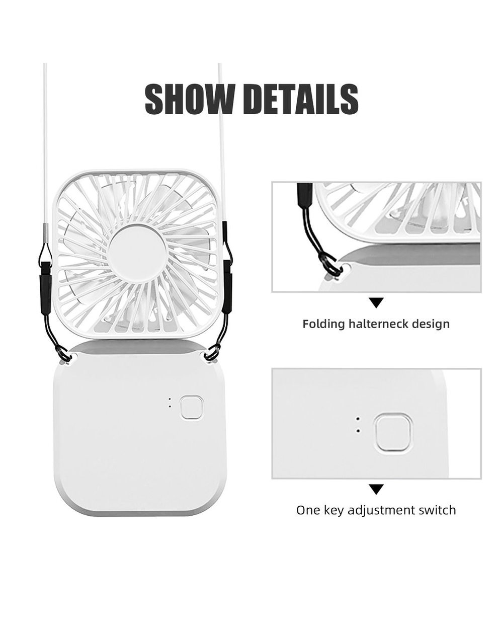 Fan Hanging Neck Foldable Small Electric Fan Portable Handheld Creative Student Dormitory Sports Usb Outdoor Mini Fan front-5
