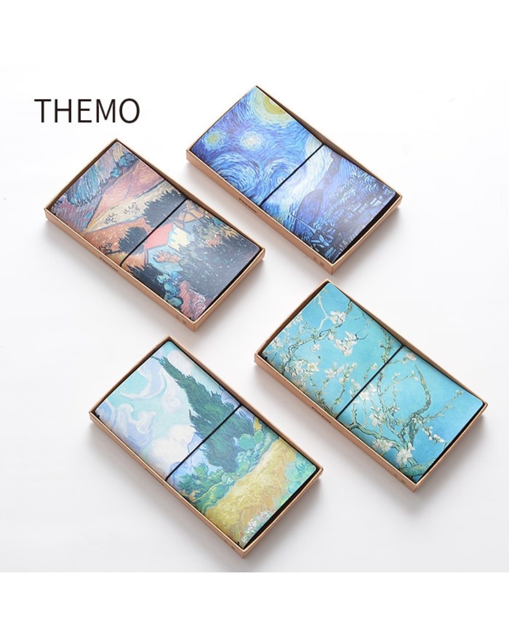 Van Gogh Oil Painting Pu Leather Cover Journal Notebook Travel Diary Book front-1