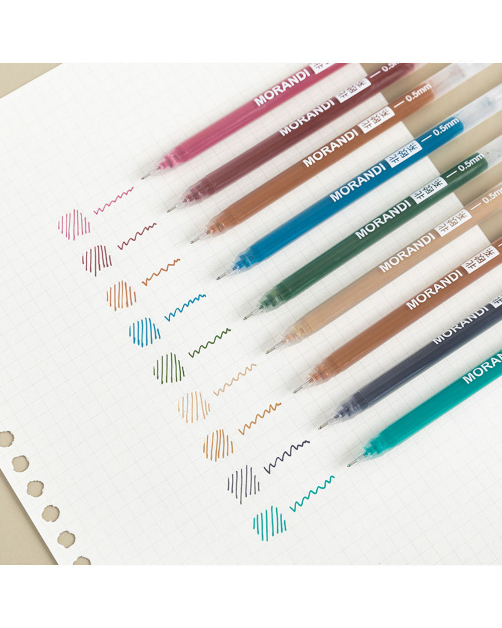 9 Pcs Multi Color Neutral Needle Pen Morandi For Students Neutral Whole Needle Tube front-3