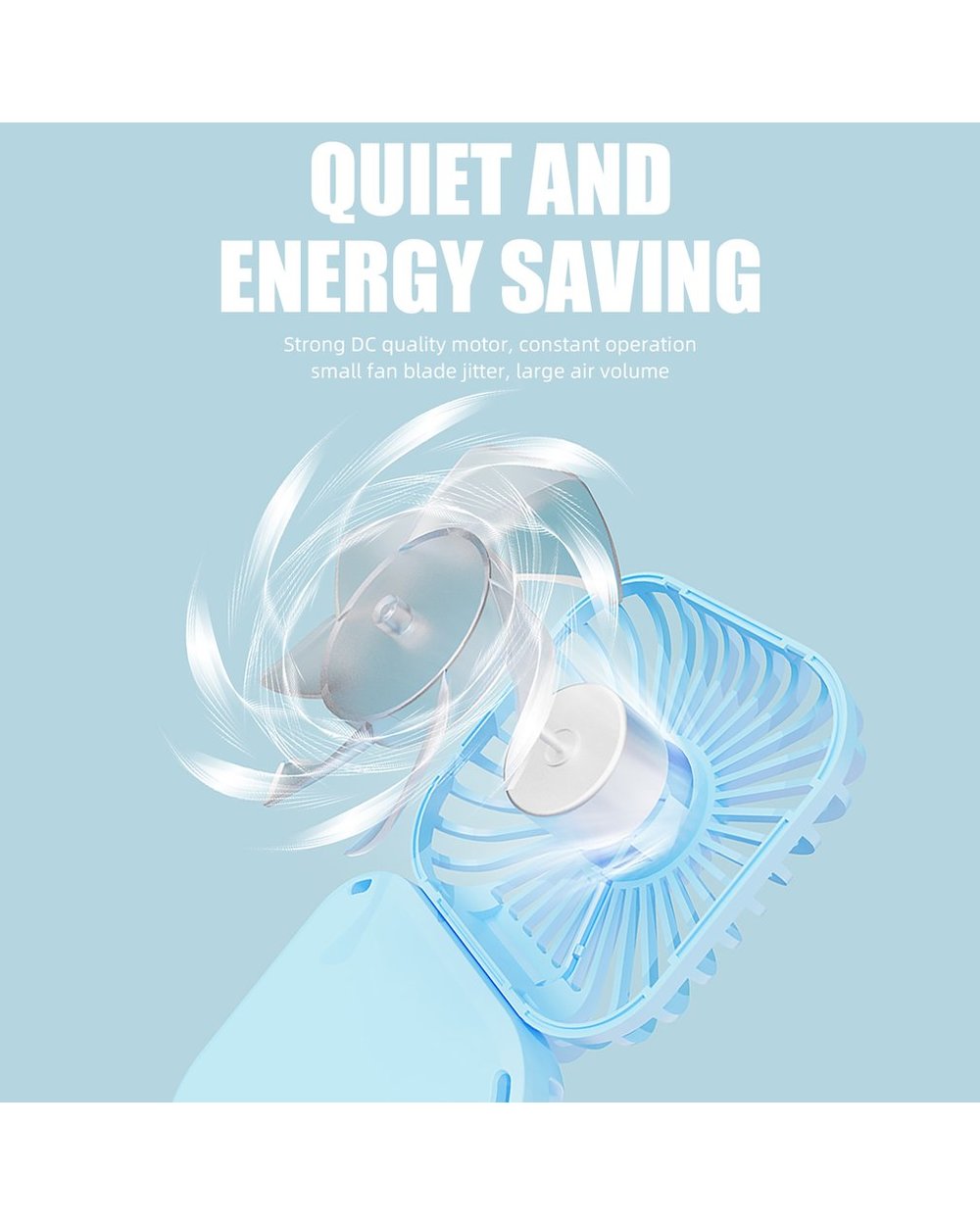 Fan Hanging Neck Foldable Small Electric Fan Portable Handheld Creative Student Dormitory Sports Usb Outdoor Mini Fan front-2