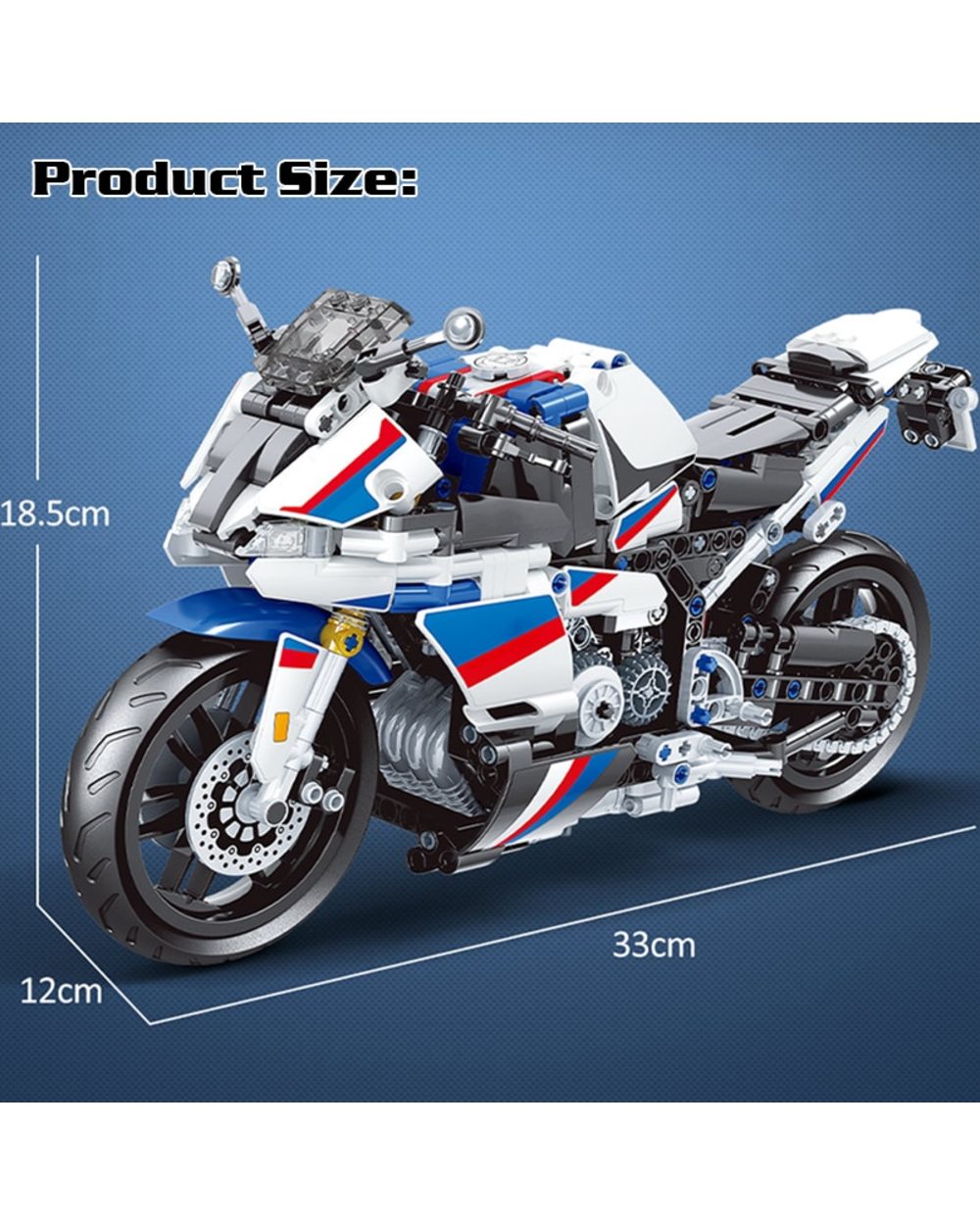 Famous Race Motorcycle Model Building Blocks Education Diy Bricks Set Toys Holiday Brithday Gifts for Children front-3