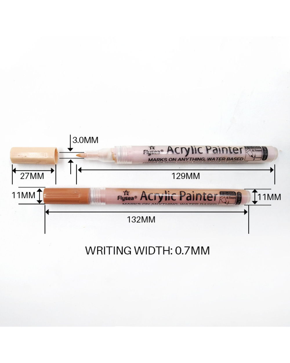 New Acrylic Marker Skin Color Water-Based Pen Body Paint Graffiti Ceramic 12Color Marker Diy Markers Pens 12/18/24/28 C front-5