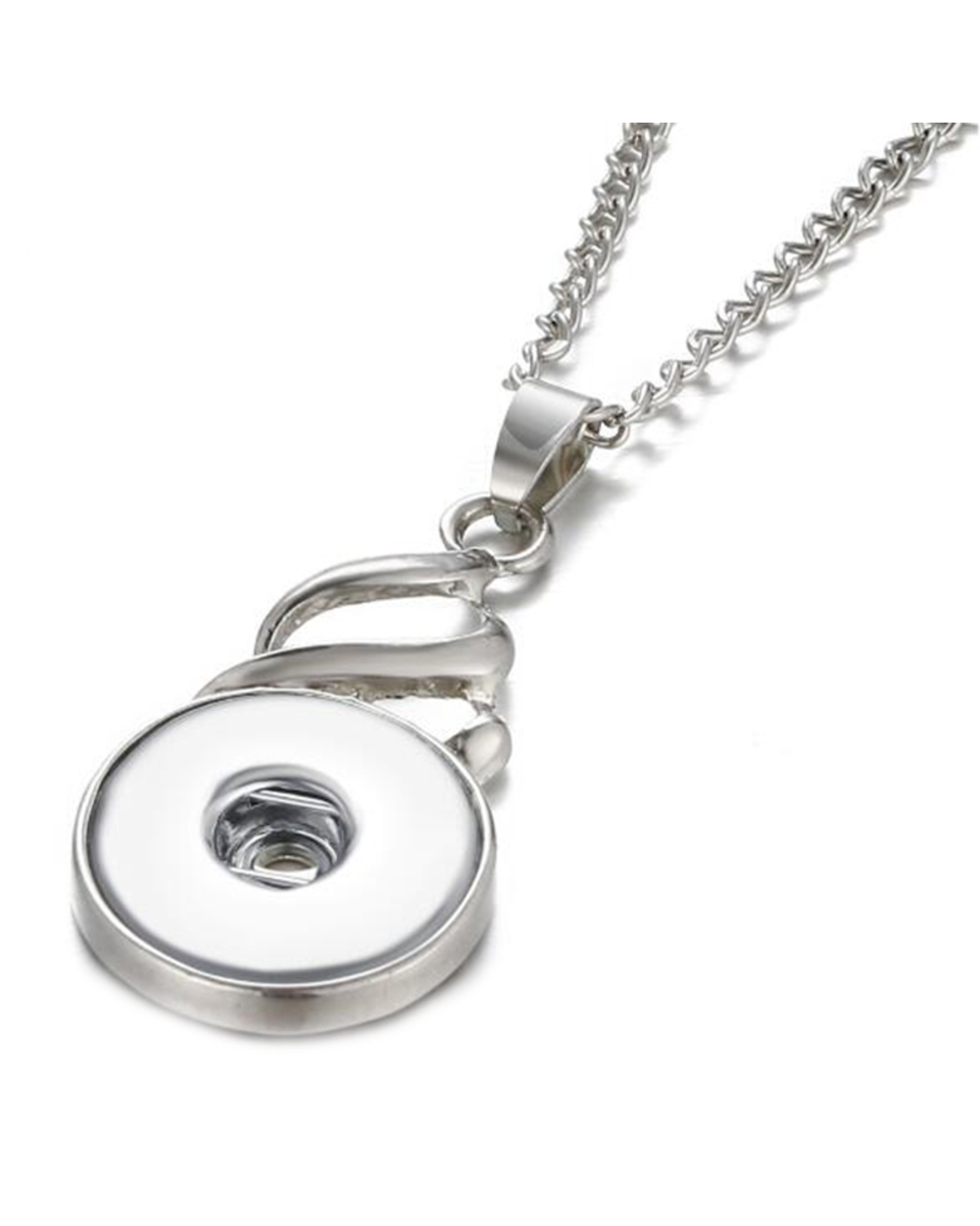 New Rhinestone Snap Jewelry 18Mm Snap Button Necklace With Chains Snap Pendant Necklace For Women Necklaces front-1