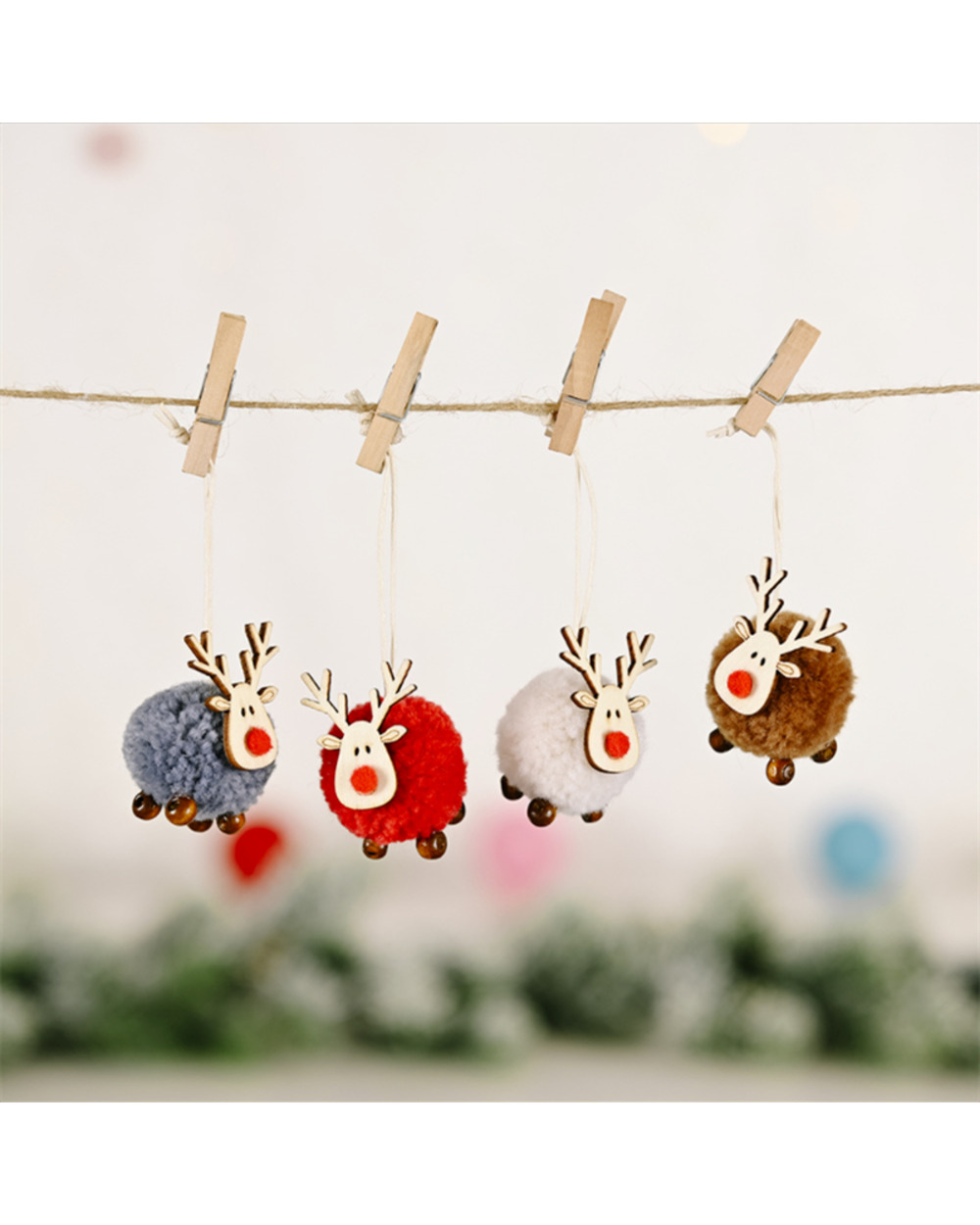 Cute Cloth Plush Deer Pendant Christmas Tree Decor Hanging Ornaments Christmas Decoration Xmas 2021 New Year Xmas Decor front-1