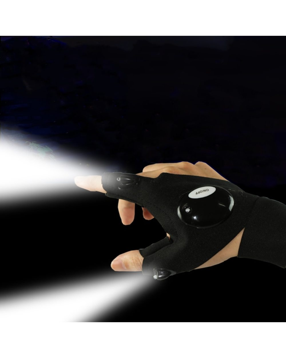 Fingerless Glove Led Flashlight Waterproof Torch Outdoor Tool Fishing Camping Hiking Survival Rescue Multi Light Tool front-2