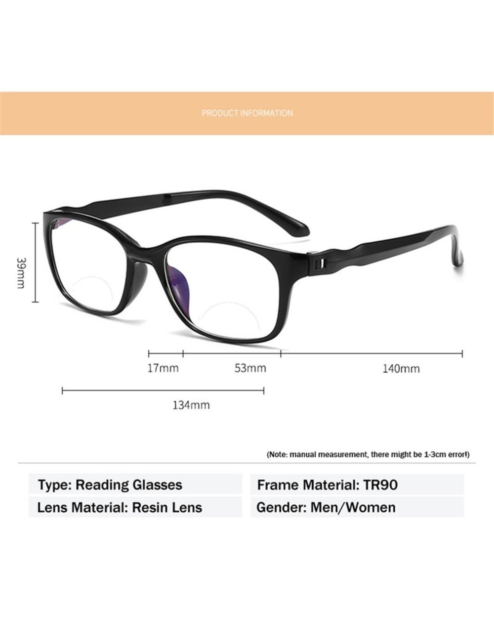 Antifatigue Eyeglasses Glasses With Frame Anti Blue Light Reading Glasses Men Women Presbyopia Glasses 0 To +4.0 front-1