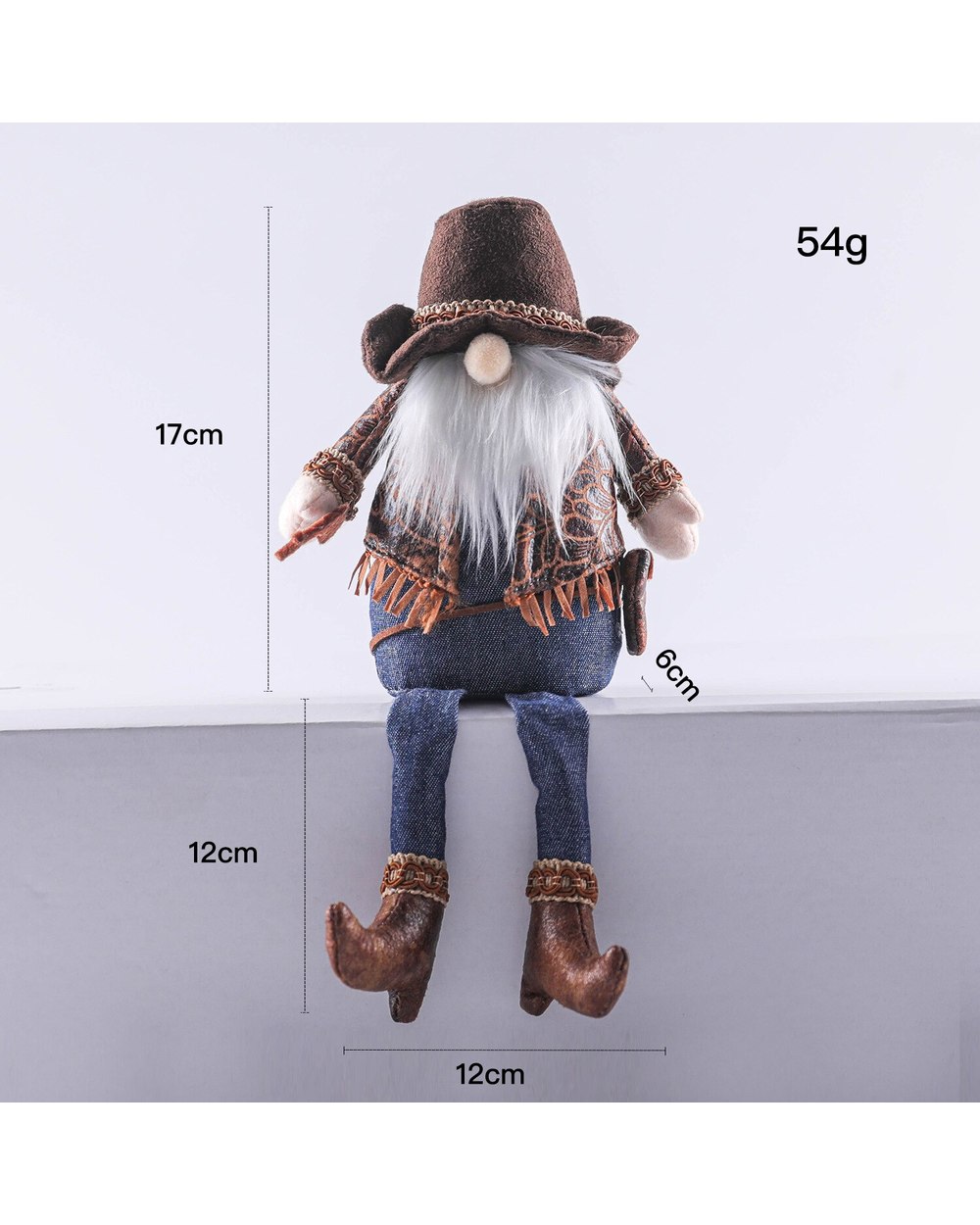 2022 New Fashion Christmas Cowboy Tulip Rudolph Doll For Home Pendant Gifts Ornaments Party Supplies front-5
