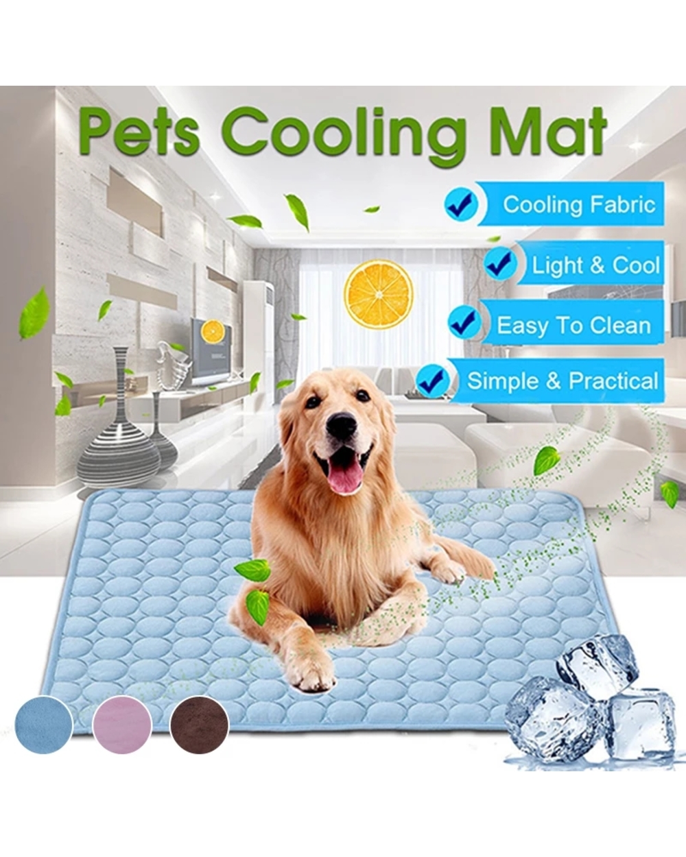 Pet Cooling Summer Pad Mat For Dogs Cat Blanket front-0