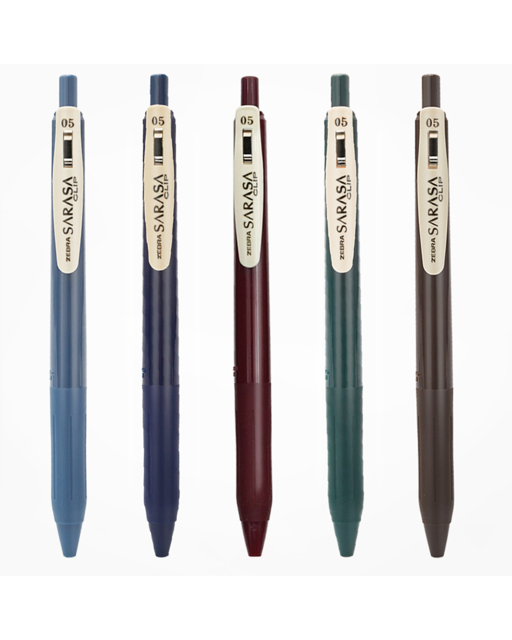 Zebra Retro Gel Pens Colored Ink 0.5Mm Sarasa Clip Retractable Vintage Gel Ink Pen For Journaling Planner Drawing Doodl front-5