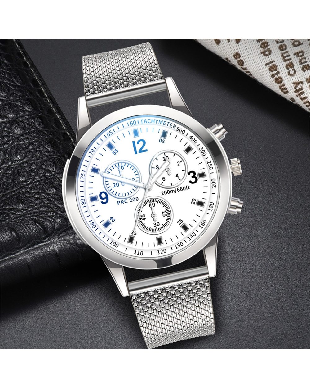 Men Watches Top Brand Luxury Watches Quartz Watch Stainless Steel Dial Casual Bracele Watch For Men Relógio Masculino front-2