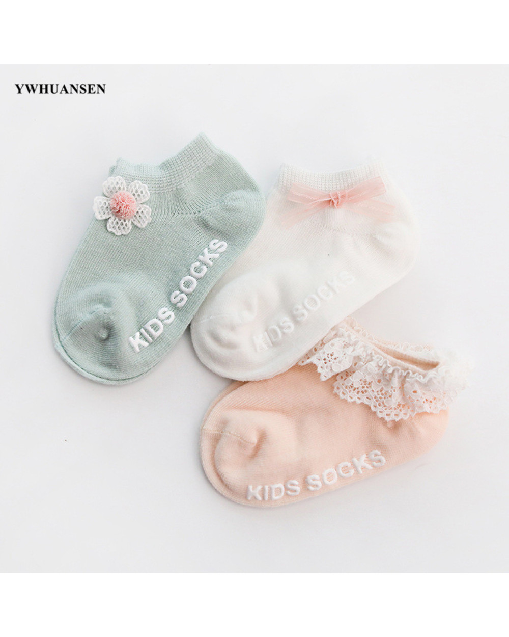 3 Pairs/Lot 0 To 24M Spring Summer Baby Socks Solid Color Infant Baby Floor Socks Soft Cotton Anti-Slip Boat Socks For front-5