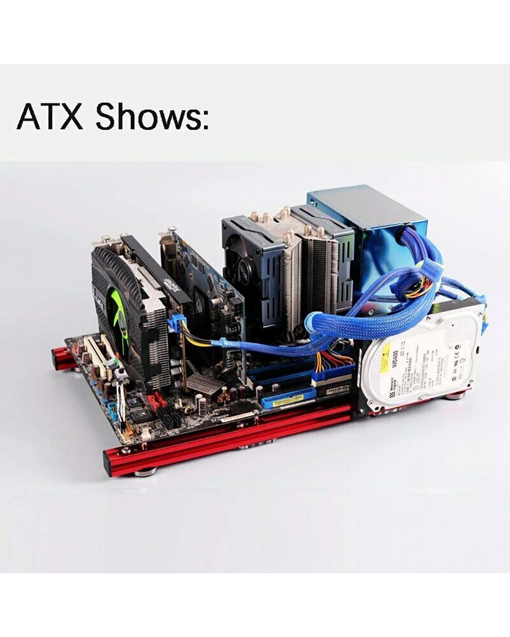 Aluminum Test Bench For Itx Matx Atx Eatx Computer Open Frame Air Case Htpc Pc Games Gpu Twist In Cable Clamp Diy Kits front-0