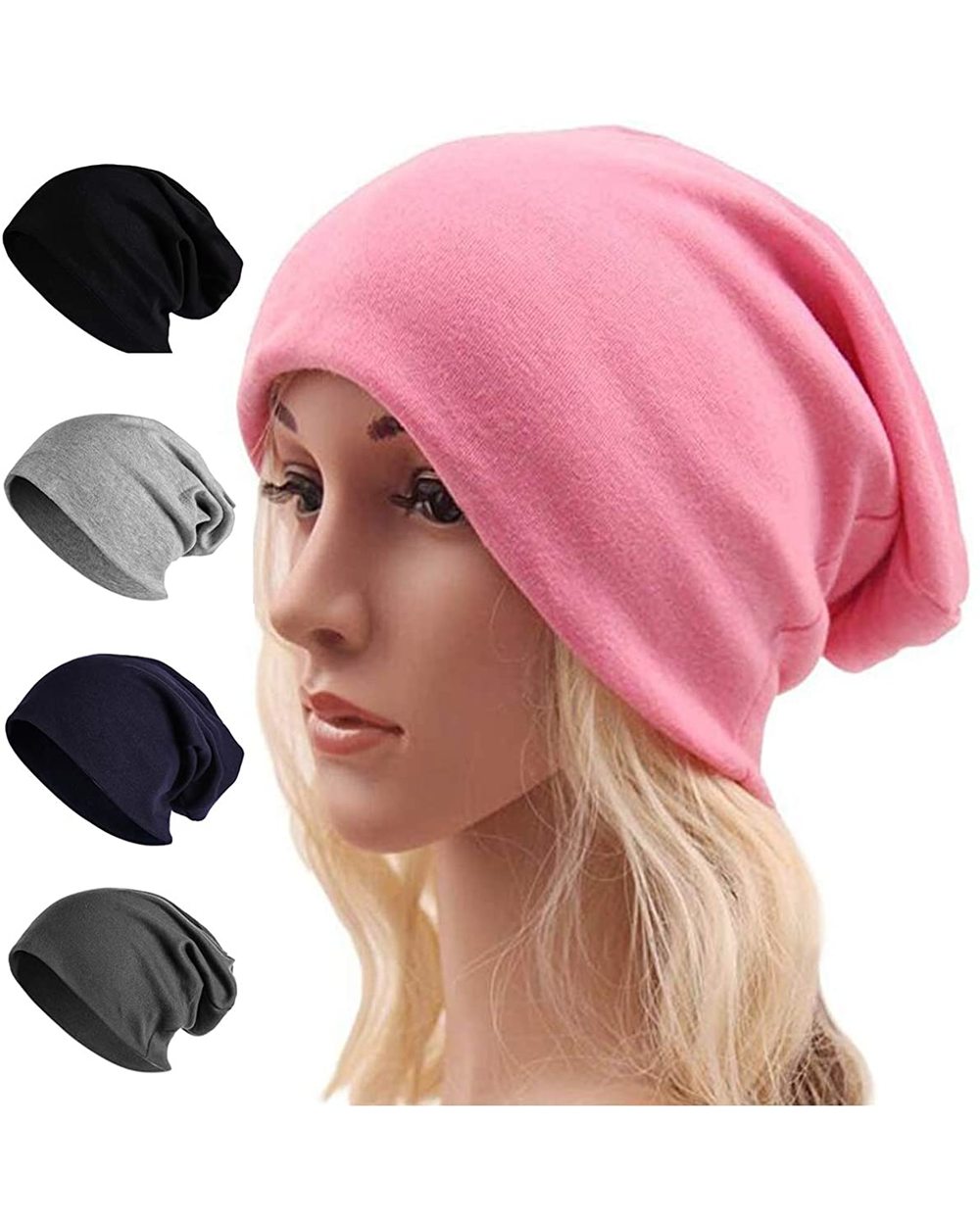 Cotton Knitted Slouch Crochet Hat Spring Sun Hat Beanie Hip-Hop Hats Ski Baggy Beanies Skullies Unisex Men Women Hedgin front-4