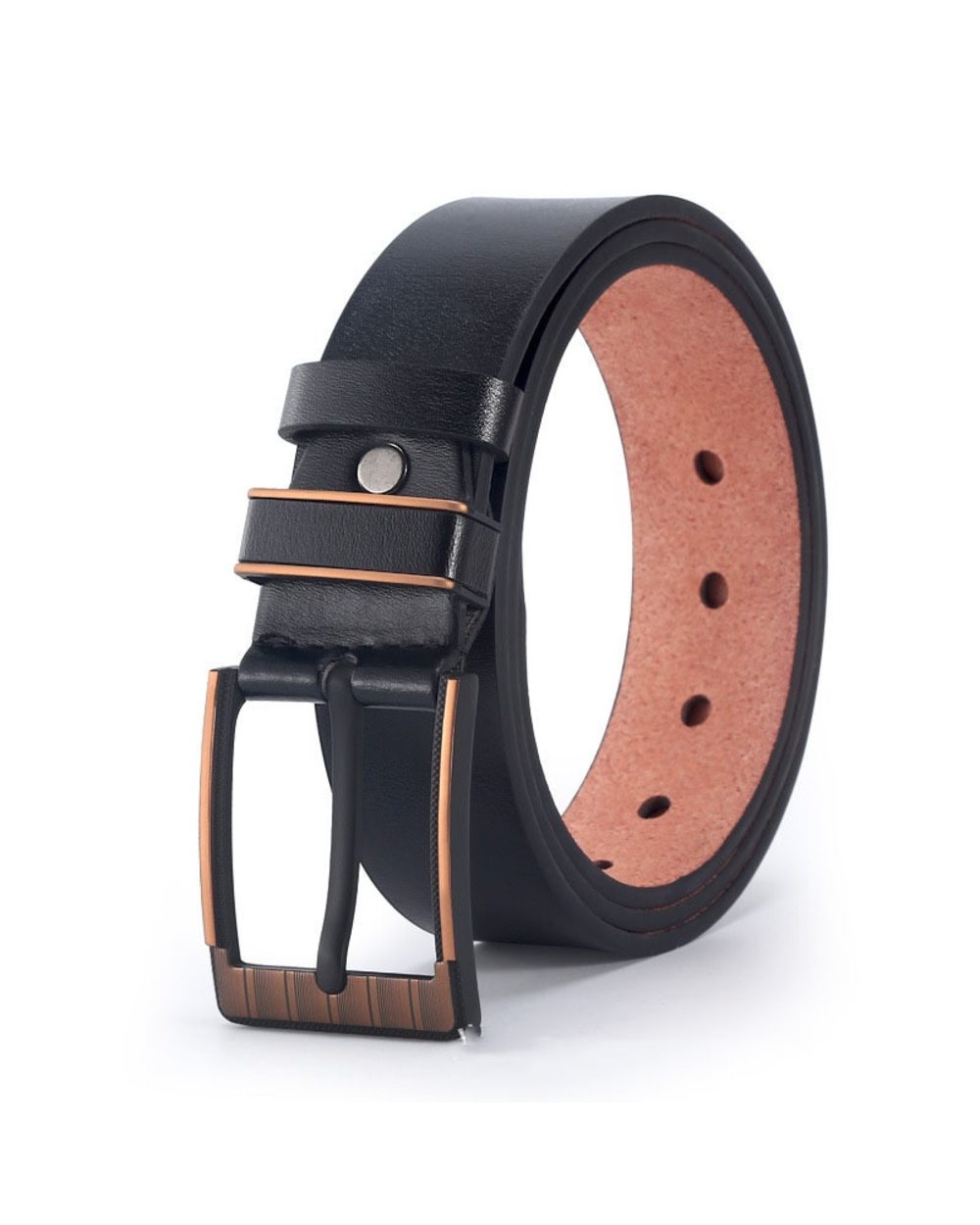 Luxury Designer Pu Square Buckle Business Belt For Men front-3