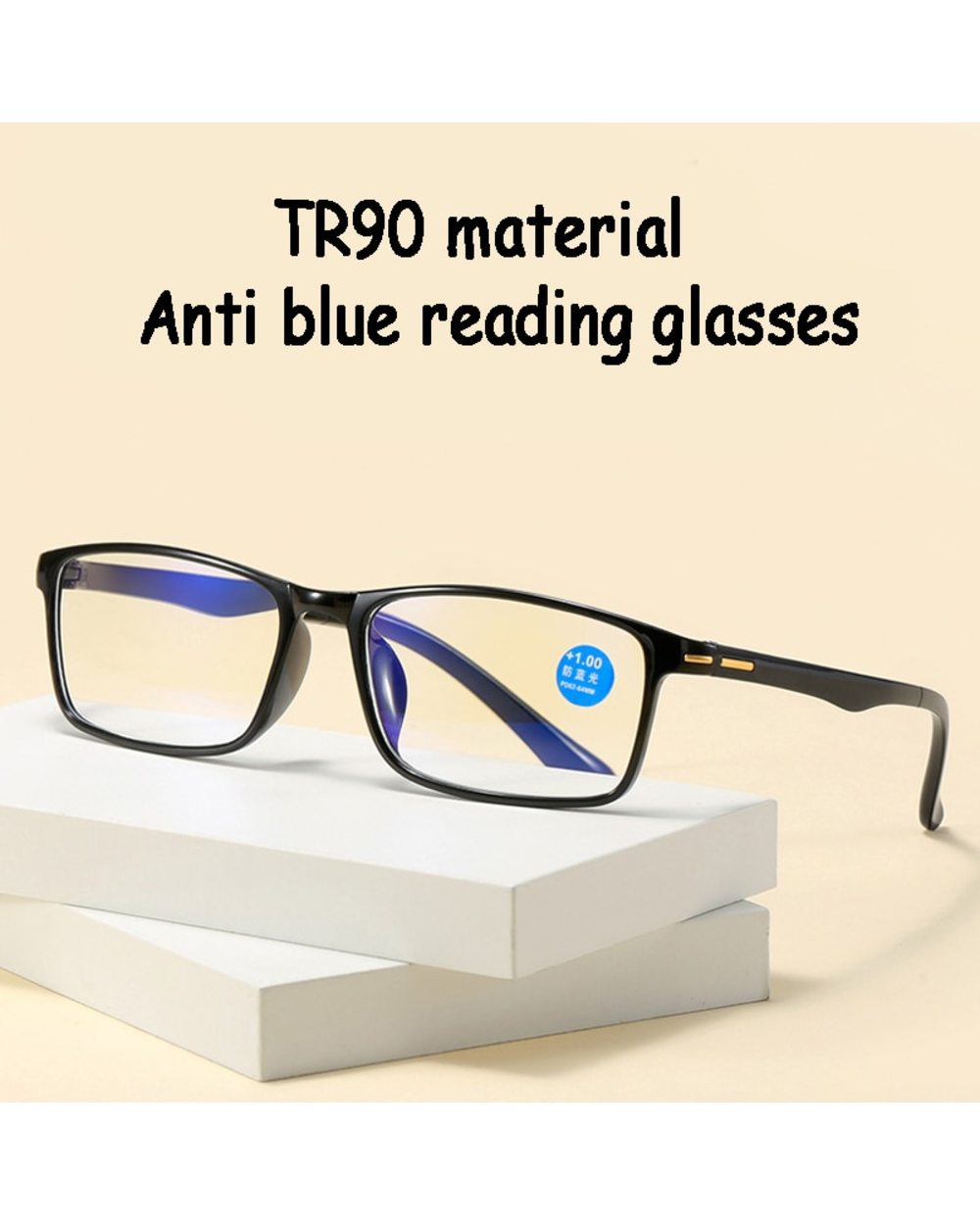 Ultralight Tr90 Frame Anti Blue Light Reading Glasses Diopter +1.0 +1.5 +2.0 +2.5 To +4.0 Women Men Unisex Presbyopia E front-1