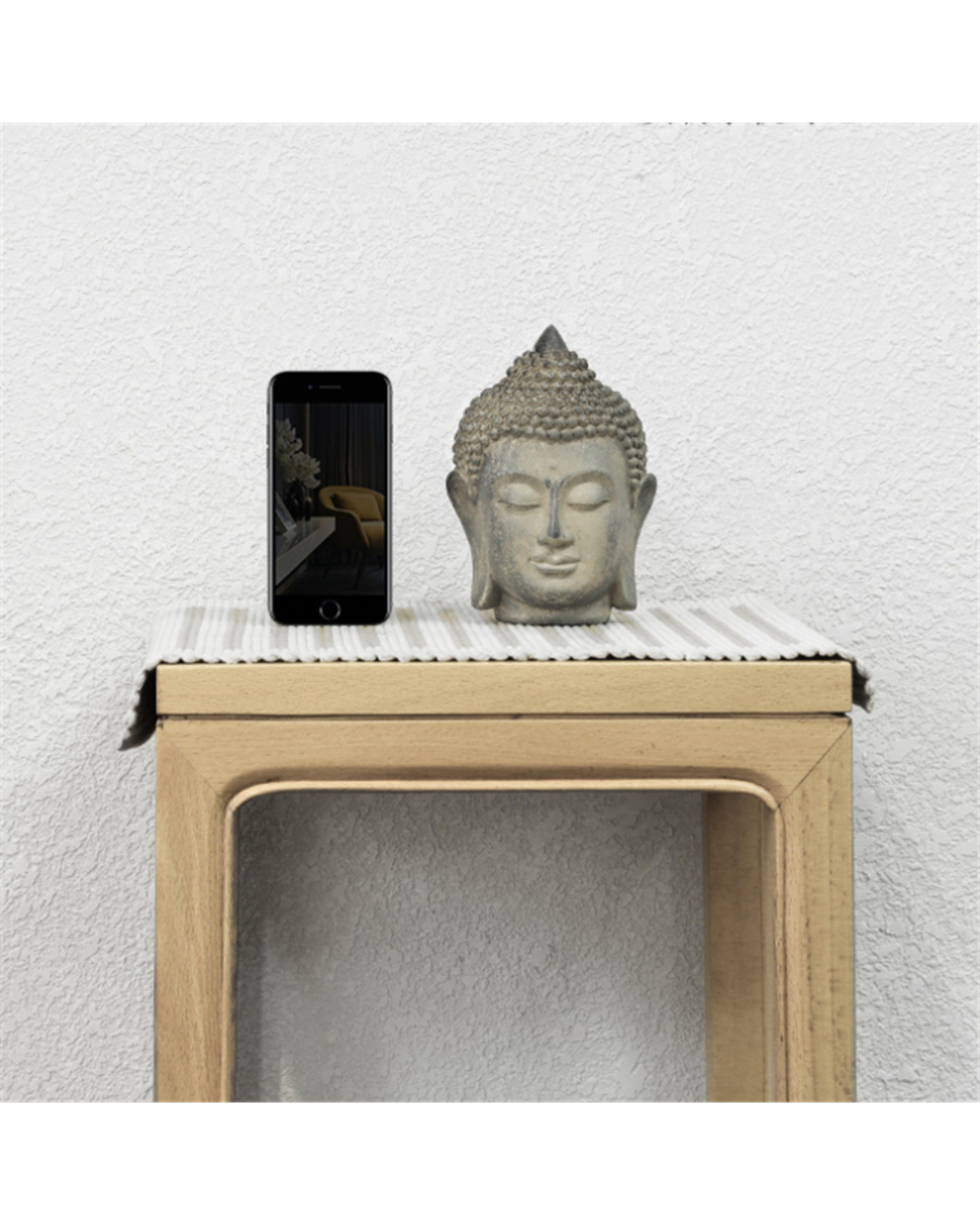 Resin Buddha Statue Figurines Chinese Buddha Statue Garden Large Buddha Head Sandstone Statue Decor Buddha Decoration front-3