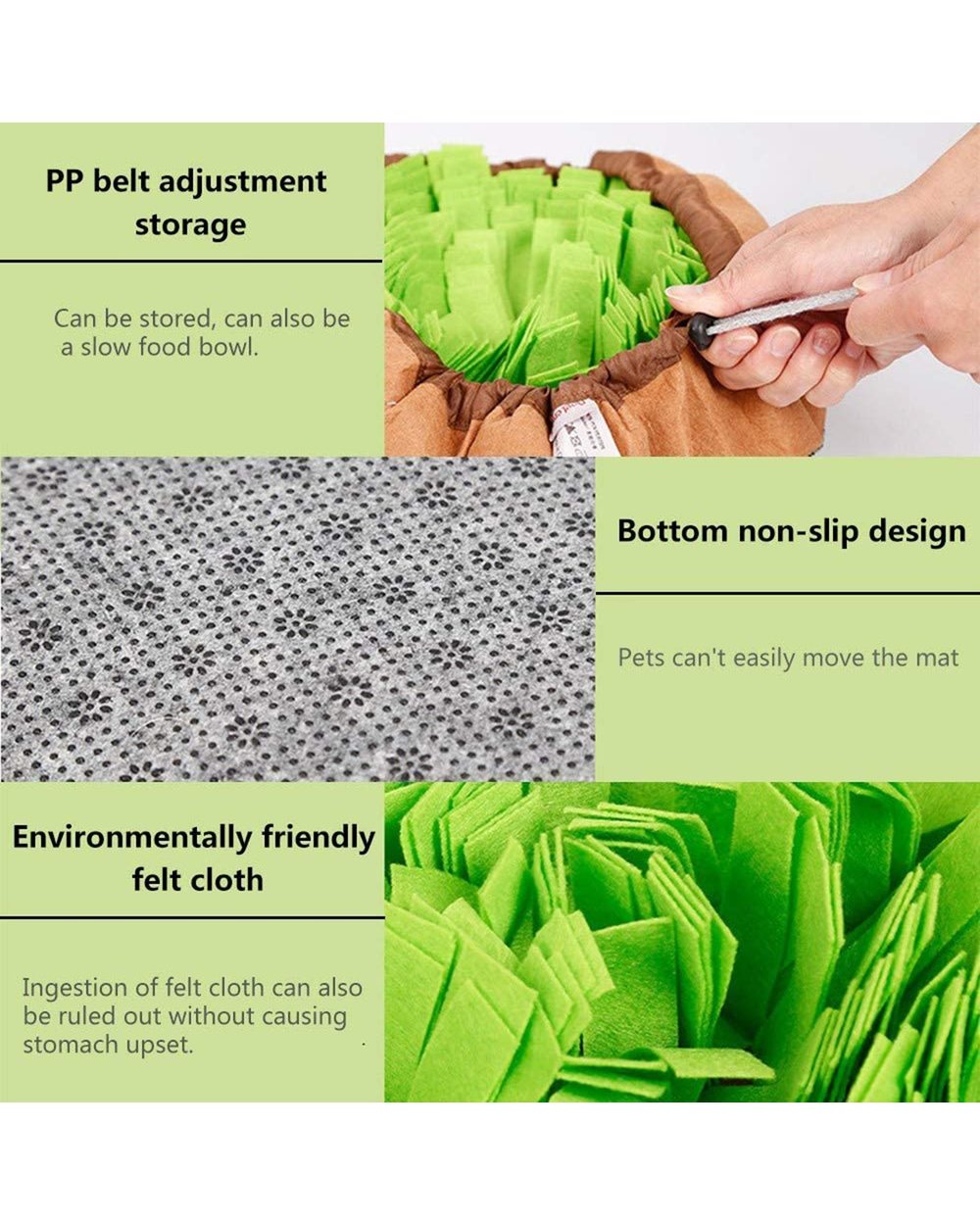 Pet Dog Snuffle Mat Nose Smell Training Sniffing Pad for Dogs Slow Feeding Food Dispenser Washable Puppy Funny Carpet front-5