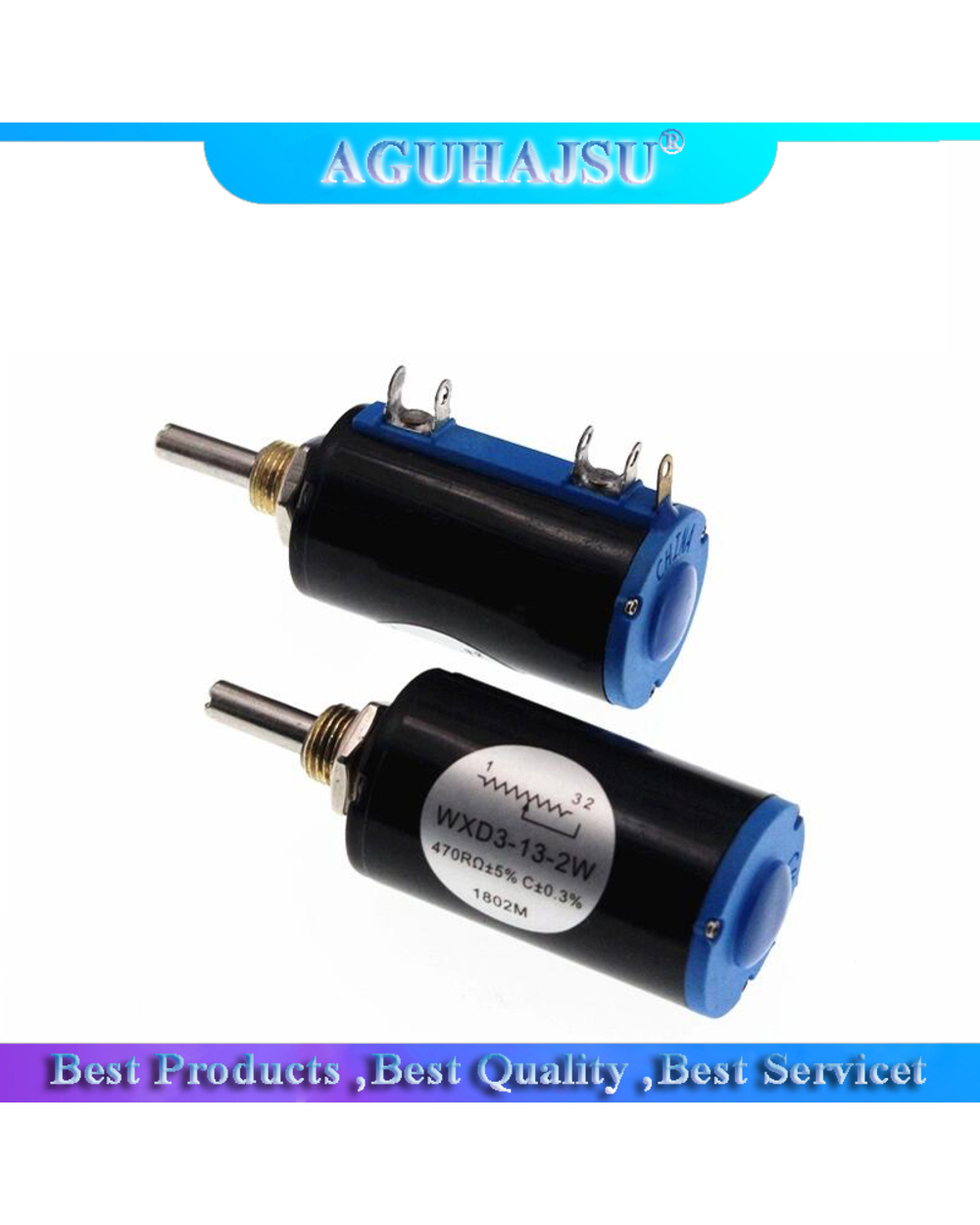 Wxd3-13-2W 100 200 220 470 680 Ohm 1K 2.2K 3.3K 4.7K 5.6K 6.8K 10K 22K 33K 47K 100K Ohm Wirewound Potentiometer front-0