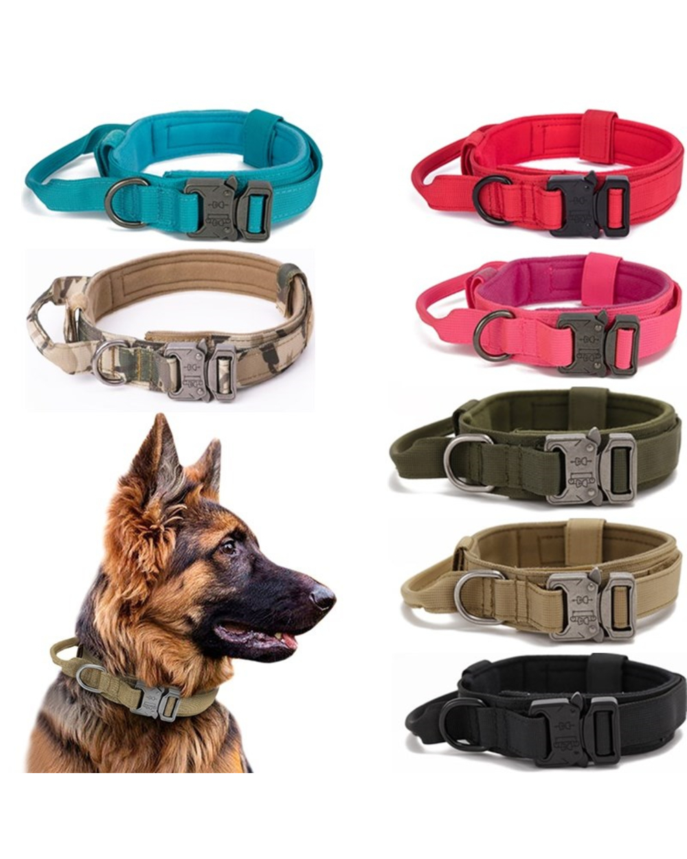 Durable Tactical German Shepherd Dog Collar front-0