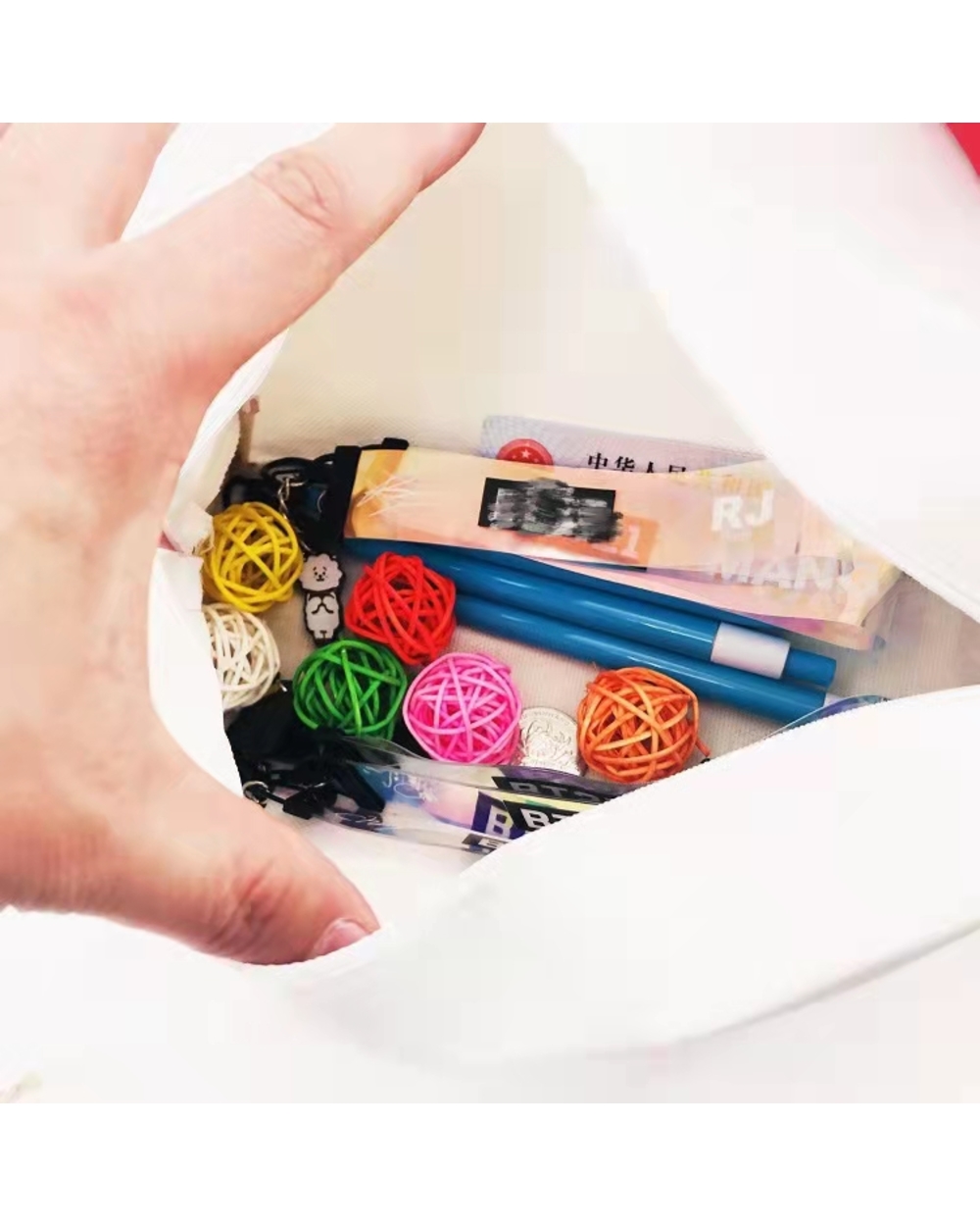 Kpop Bangtan Boys Butter Storage Bag Girls Cosmetic Bag Pencil Case Handbag Shoulder Bag Student Stationery Bag Cosplay front-5