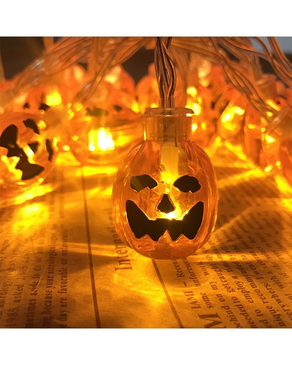 150cm 10LED Halloween LED String Lights Portable Pumpkin Ghost Skeletons Lights for Home Bar Halloween Party Decor front-5