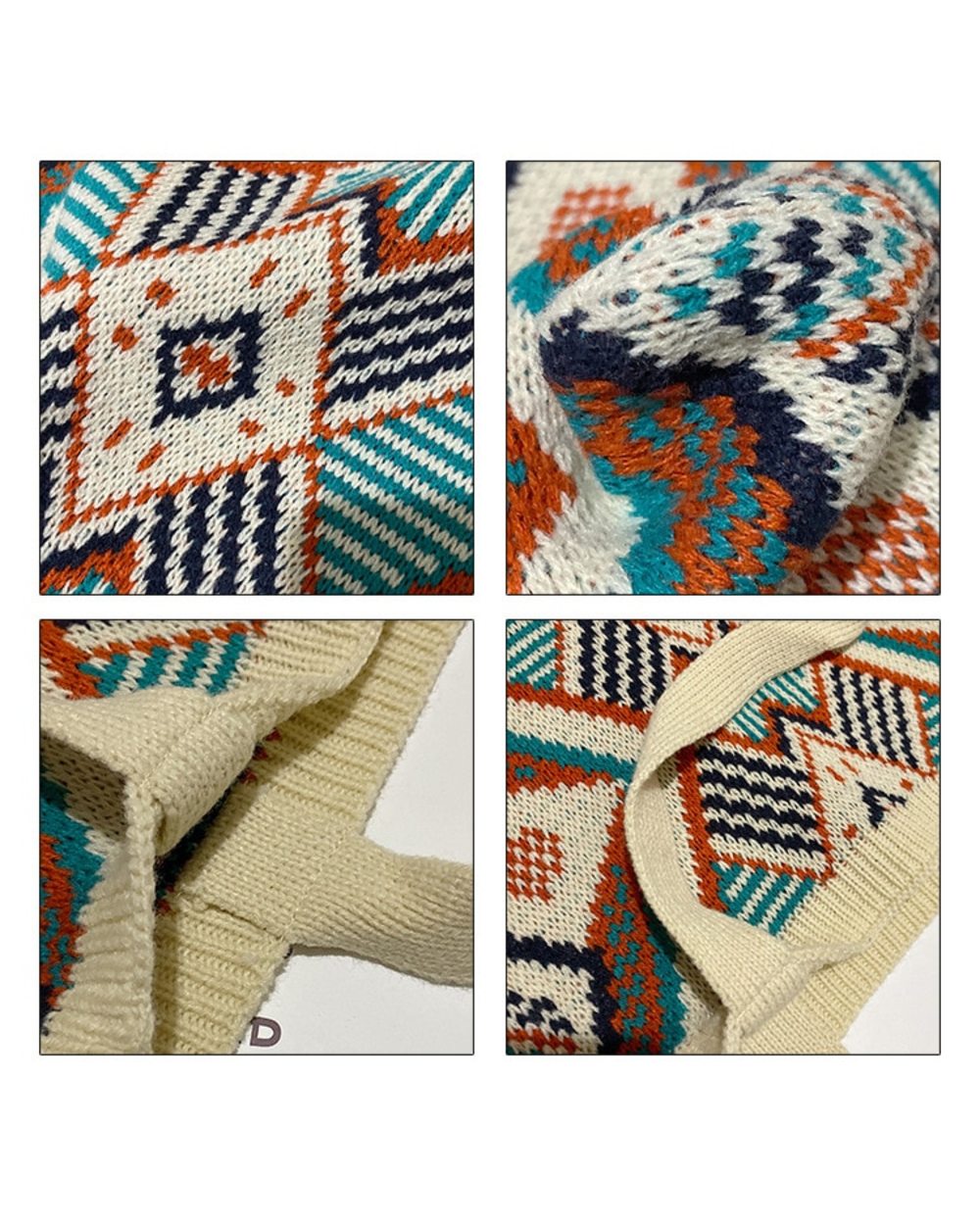 Tote Bag Lady Knitting Gypsy Bohemian Boho Chic Aztec VG06 front-4