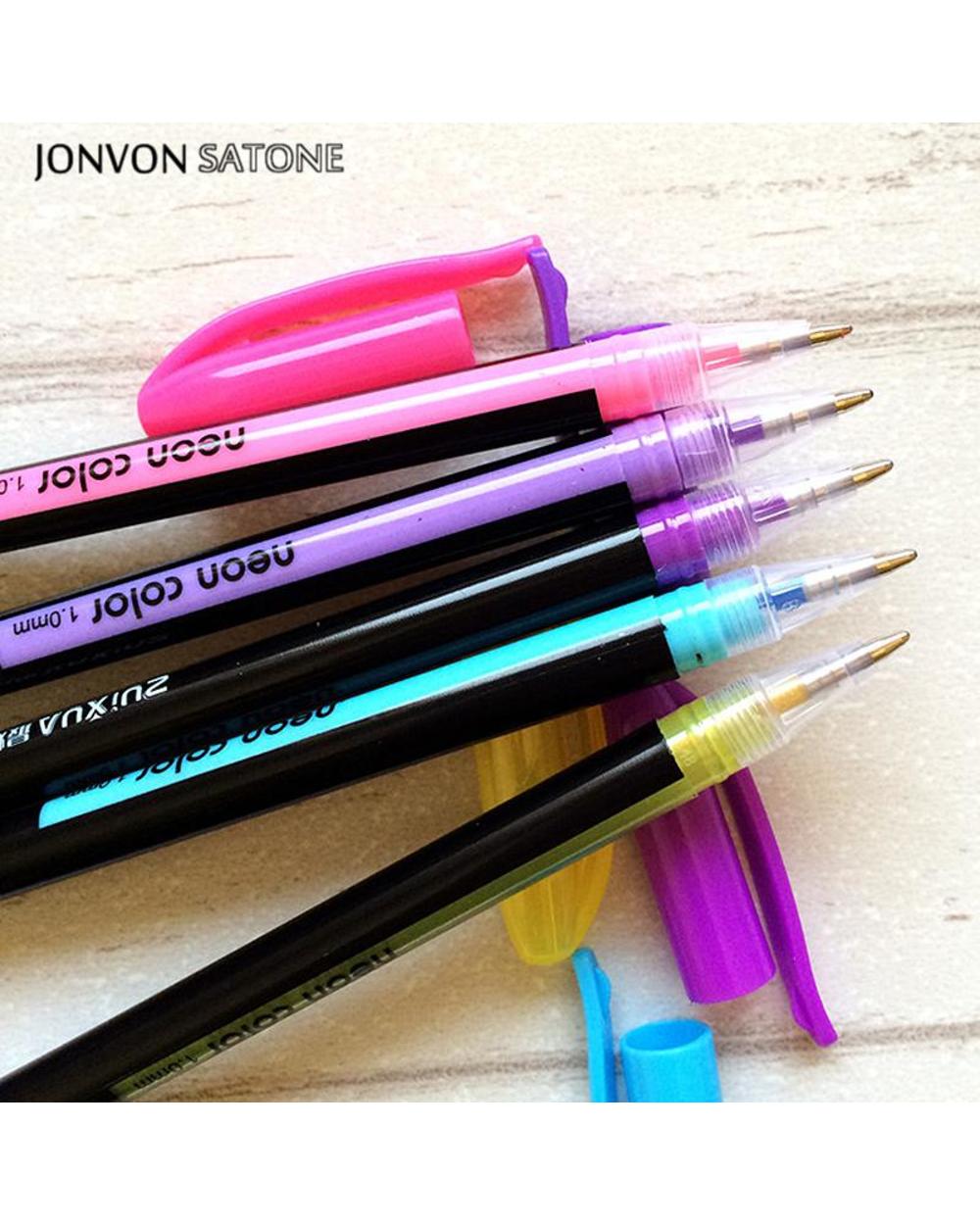 Jonvon Satone 48 Colors Pen Function Pens Painting Supplies Stationery Drawing Markers Pen Escolar Writing Gel School S front-4