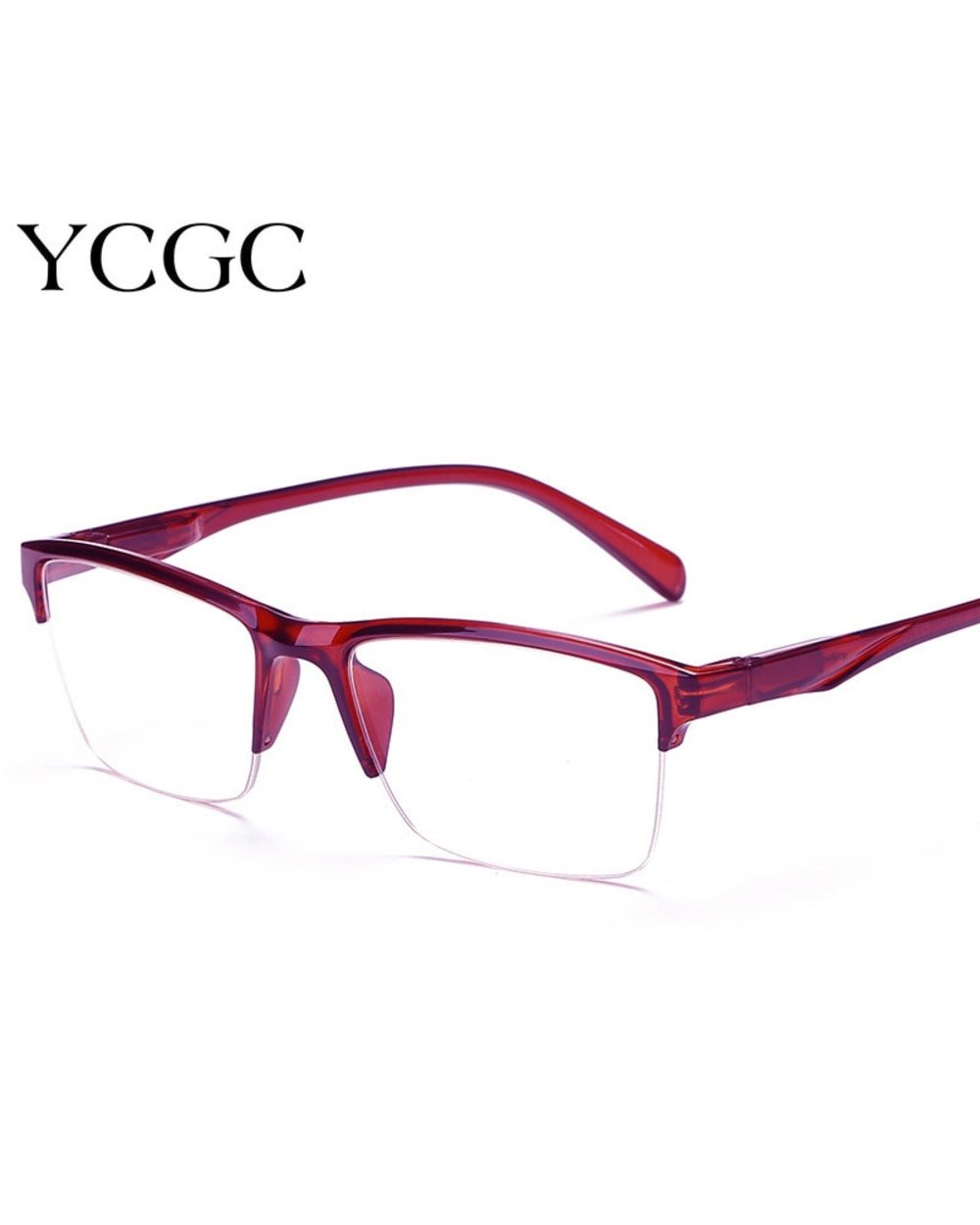 Half-Frame Myopia Glassse Ultrlight Women Men Retro Clear Lens Reading Glasses Gafas Lectura +0.75 +1.0 To +4.0 front-0