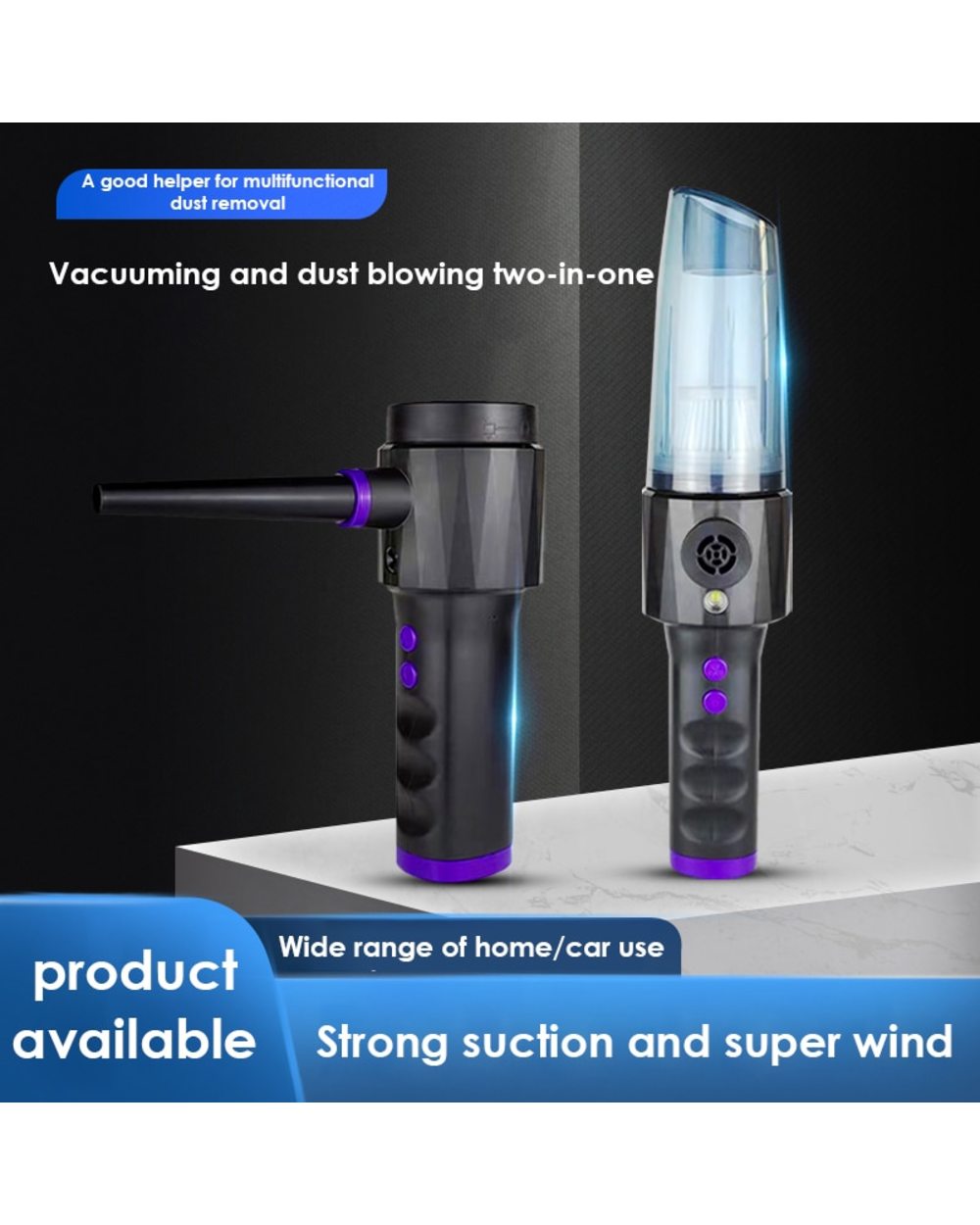 Car Vacuum Cleaner Wireless Air Duster 2 In 1 Portable Electric Air Blower For Keyboard Computer Seat Device Cleaning M front-0