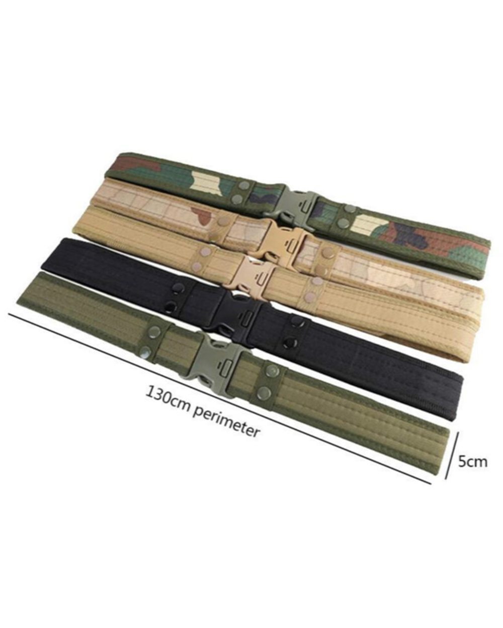 New Army Style Combat Belts Quick Release Tactical Belt Fashion Black Men Canvas Waistband Outdoor Hunting 9 Colors 130 front-4