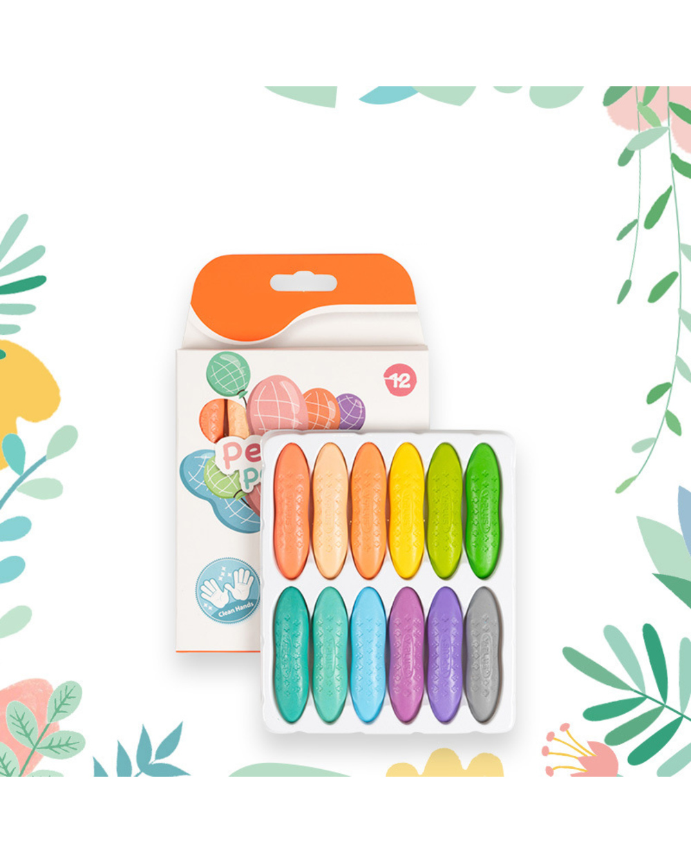 Macaron Peanut Crayons Markers Not Dirty Hand Washable Children Stall Toy Painting Creative Stationery For Artist Manga front-4