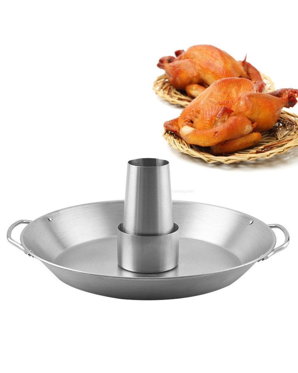 Kitchen Outdoor Bbq Tools Stainless Steel Chicken Duck Holder Plate Grill With Stand Roasting Bbq Rib Grill Stand Roast front-2
