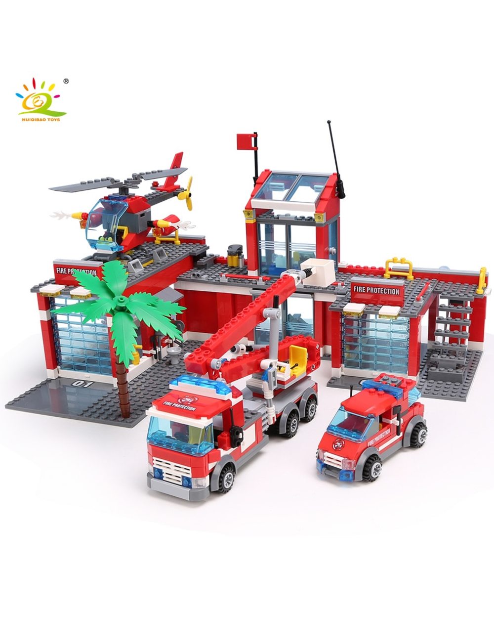 Blocks Toy 774pcs Fire Station Model Building Blocks City Construction Firefighter Truck Educational Bricks Toys Child front-0