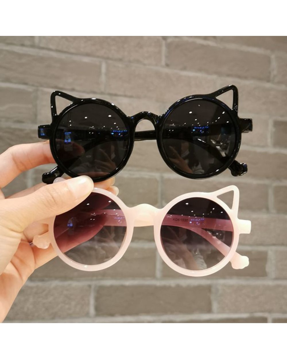 Girls Boys Cute Animal Cartoon Ears Sunglasses Outdoor Sun Protection Children Lovely Vintage Sunglasses Protection Cla front-0