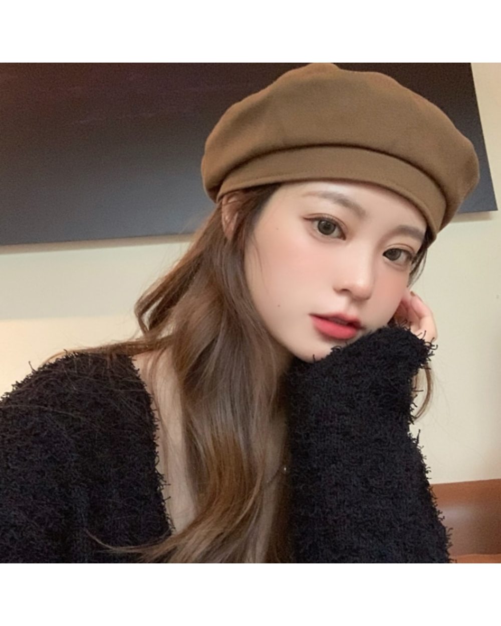 New Brand Cotton Beret Octagonal Forward Peaked Cap Autumn Winter Berets Hats British Painter Hat Military Beret Women front-5