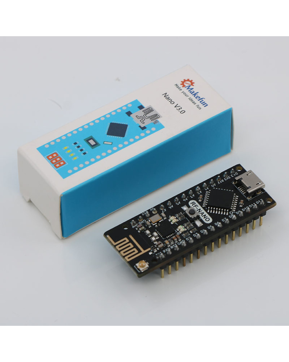 Emakefun Lgt-Rf-Nano For Arduino Nano V3.0 Rf-Nano Lgt8f328p Integrate Nrf24l01+ Micro Usb Nano Board With Antenna Inte front-4