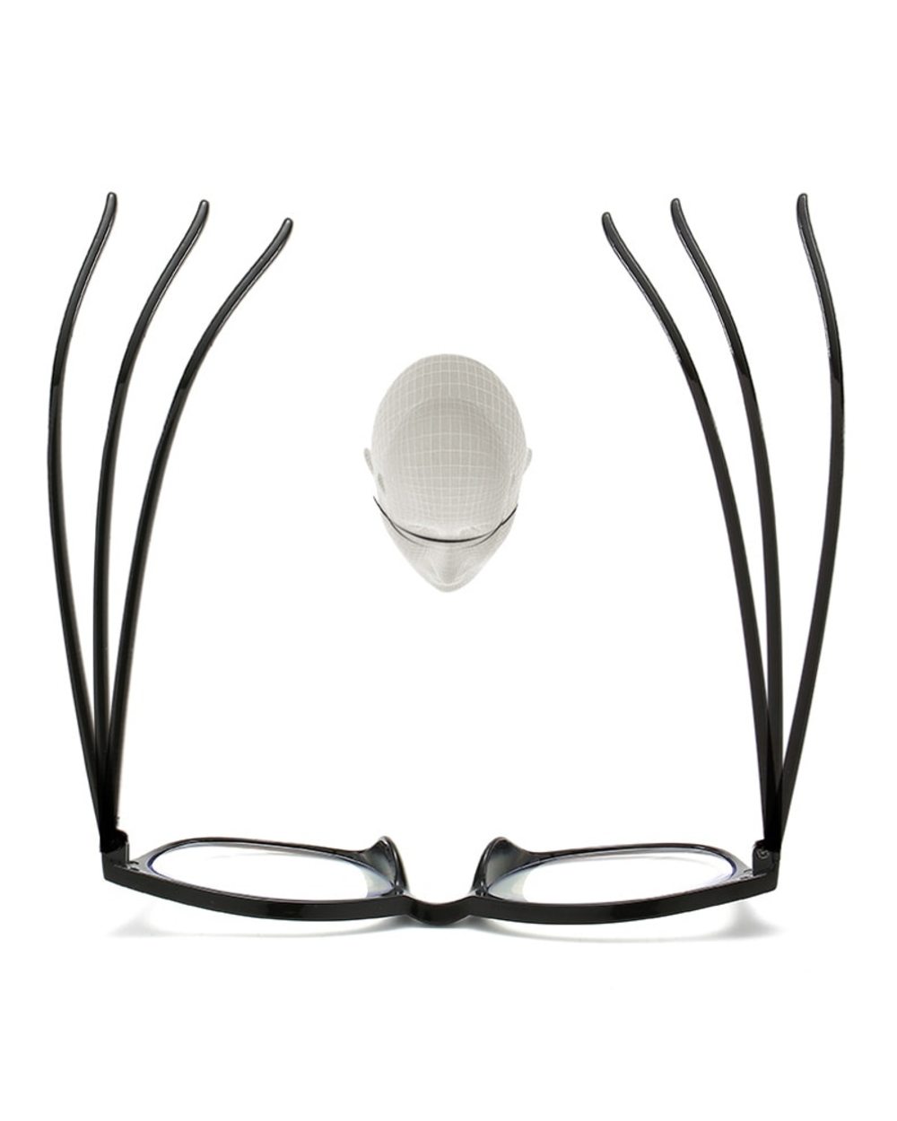 Iboode Retro Progressive Multifocal Reading Glasses Women Big Frame Anti Blue Rays Eye Protection Presbyopic Eyewear+1. front-4