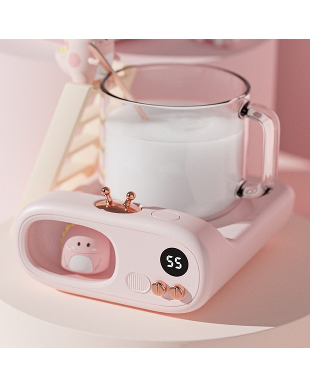 Lovely Pet Coffee Mug Warmer Cup Heater Plate For Tea Milk Desk Heating Coaster 3 Temperature Adjustable Led Display Ni front-5