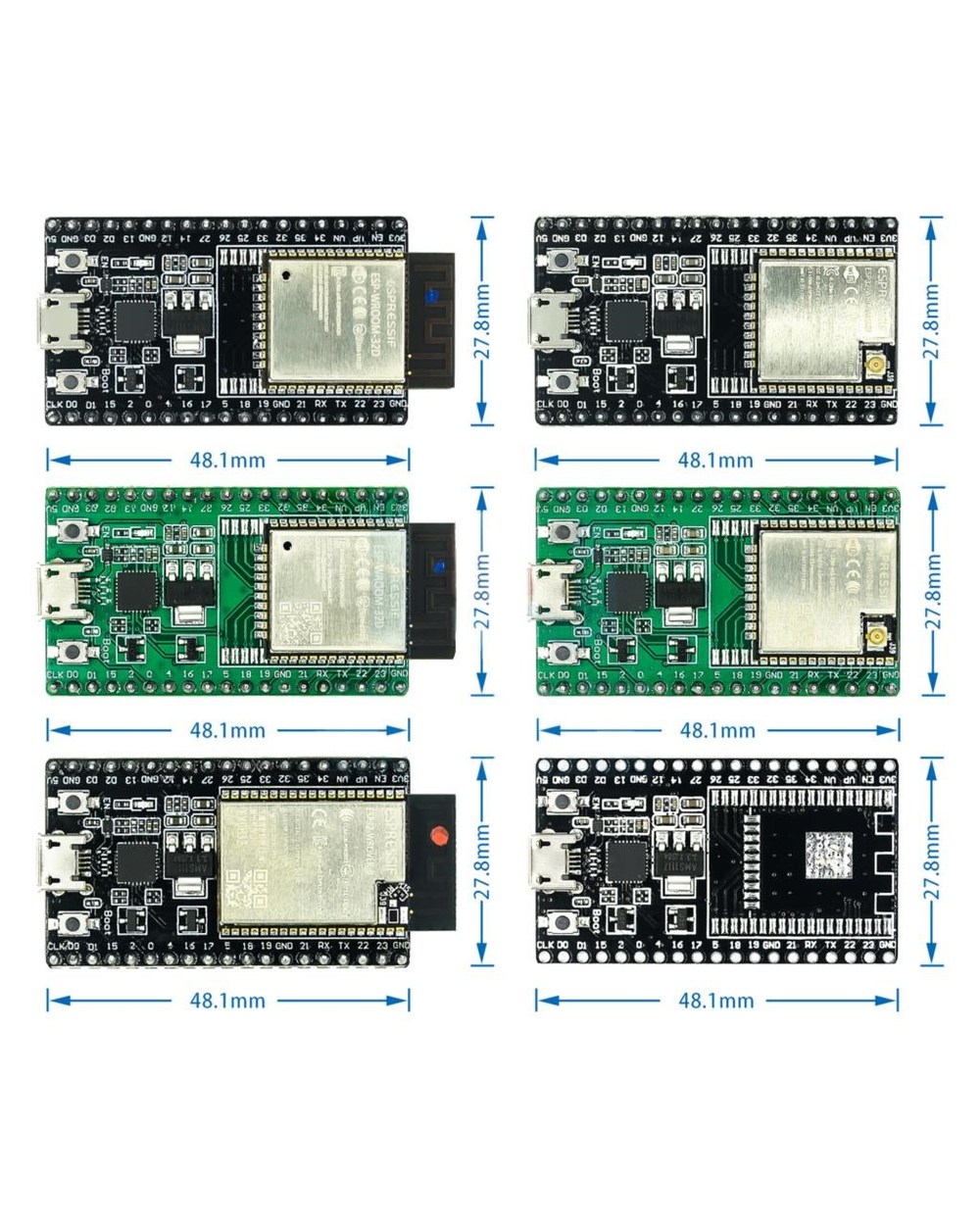 Esp32-Devkitc Development Board Esp-Wroom-32D Esp-Wroom-32U Wifi+Bluetooth Iot Nodemcu-32 Esp32 Wifi Wireless Module front-1