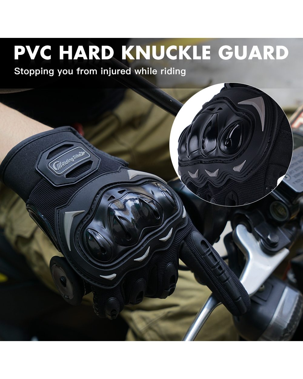 Motorcycle Glove Moto PVC Touch Screen Breathable Powered Motorbike Racing Riding Protective Gloves Summer front-3