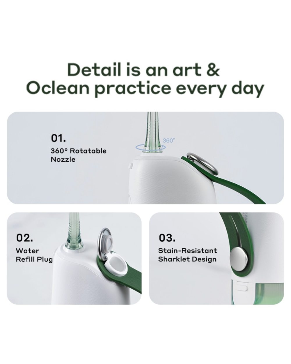 Oclean W10 Portable Oral Irrigator Water Jet Flosser Ipx7 Rechargeable Irygator Smart Dental Whitening Irigator Upgrade front-4